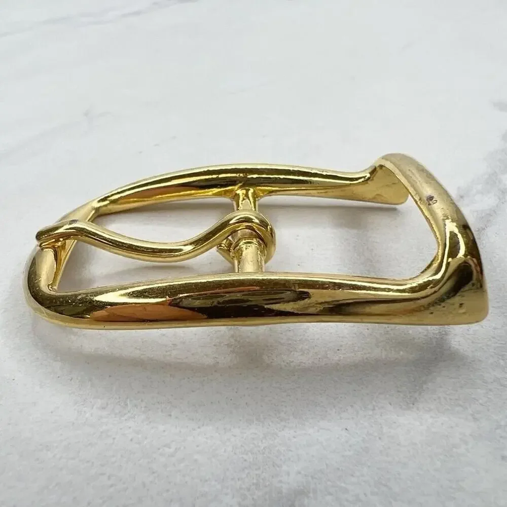 Vintage Gold Tone Simple Basic Belt Buckle for up to 1 Inch Belt